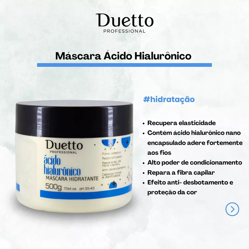 Máscara Ácido Hialurônico Duetto Professional 500g