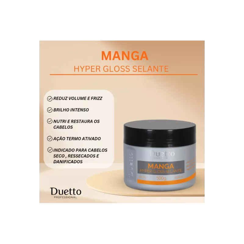 Máscara Hyper Gloss Selante Manga Duetto 500g