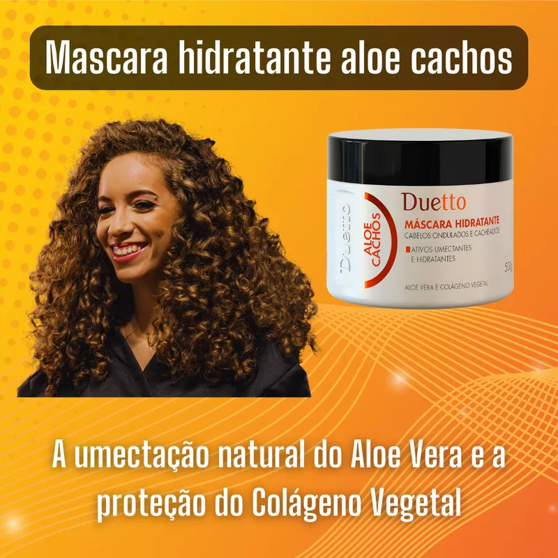 Máscara Hidratante Aloe Cachos Duetto 500g