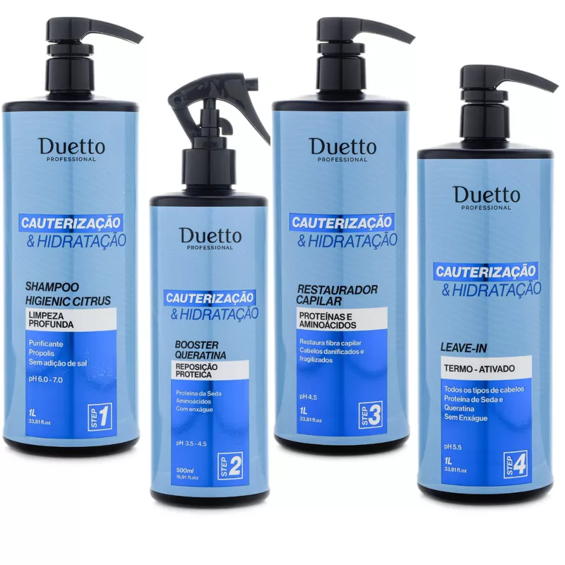 Kit Cauterização E Hidratação Duetto Professional 