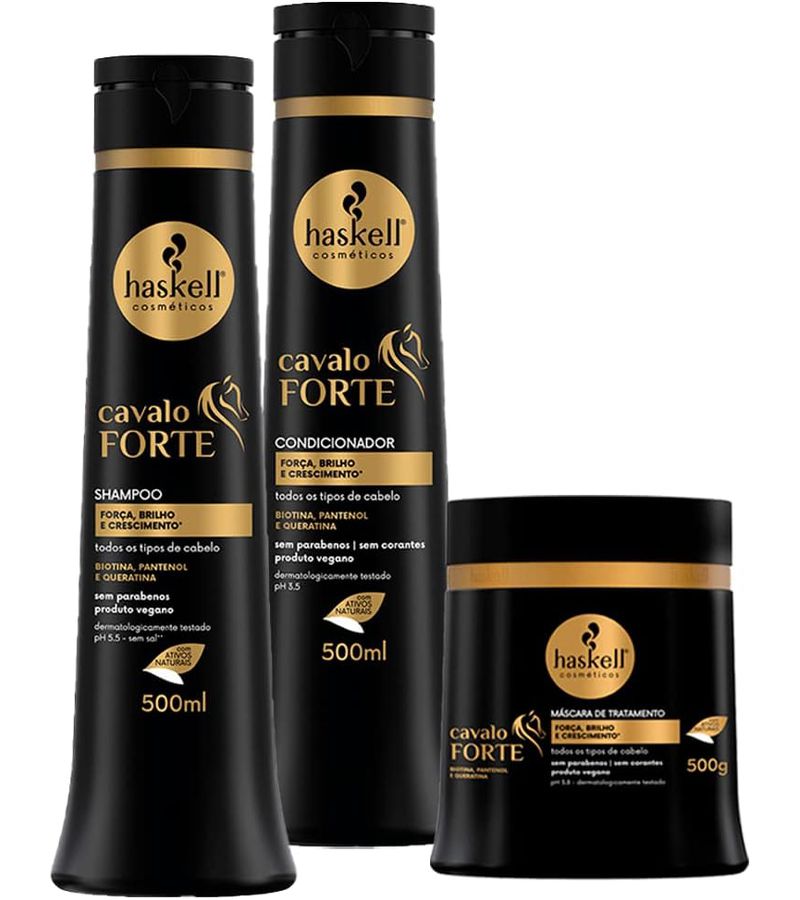 Kit Haskell Cavalo Forte 500ml - AIKO COSMÉTICOS