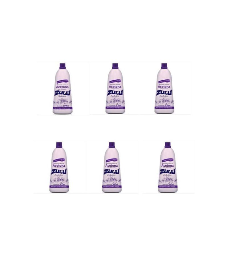 Kit c/6 Removedor à Base de Acetona Zulu Seduction... - AIKO COSMÉTICOS