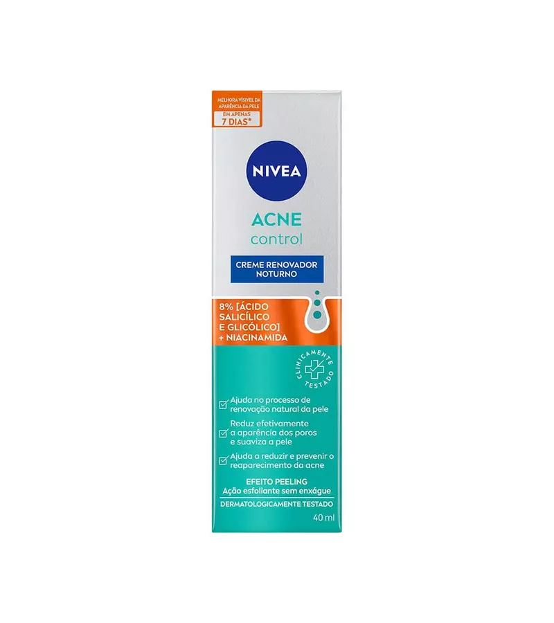 Nivea Acne Control Creme Renovador Noturno 40ml - AIKO COSMÉTICOS