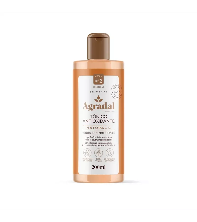 Agradal Tônico Antioxidante Natural C 200ml - AIKO COSMÉTICOS