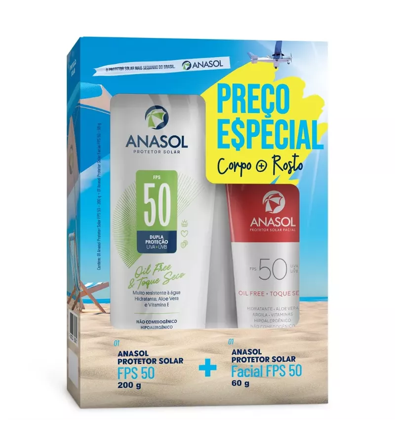 Anasol Protetor Solar Corporal FPS 50 + Protetor S... - AIKO COSMÉTICOS
