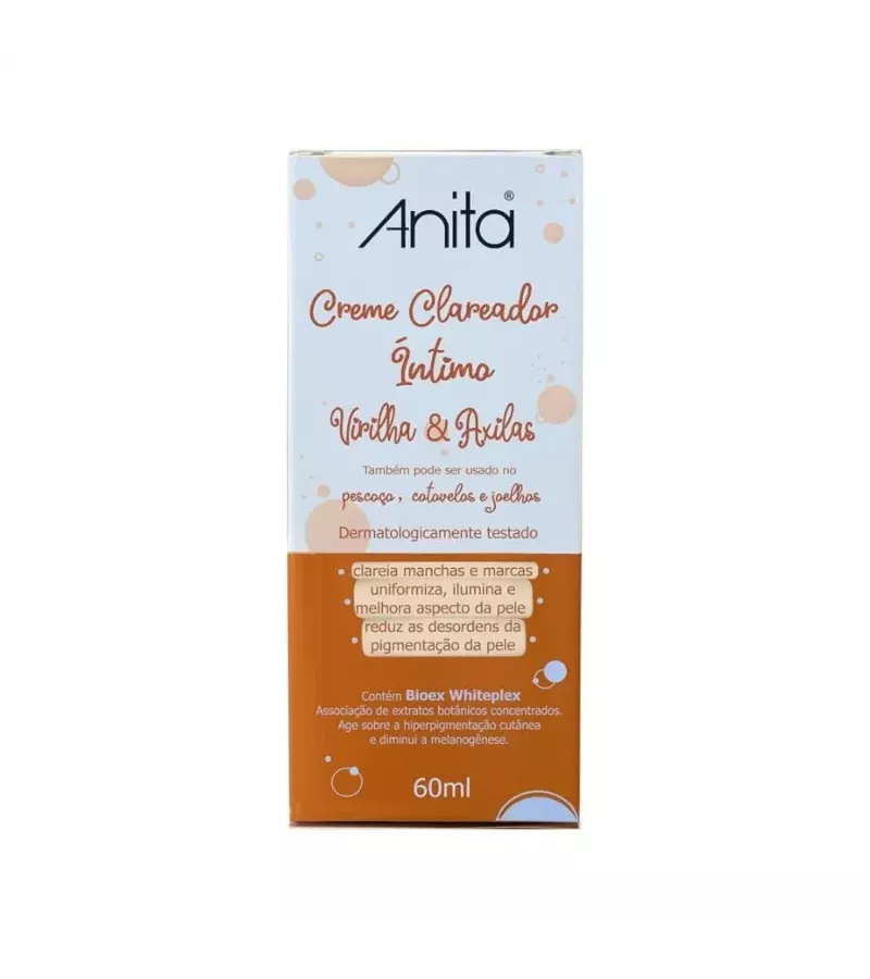 Anita Creme Clareador Íntimo Virilha & Axilas 60ml - AIKO COSMÉTICOS