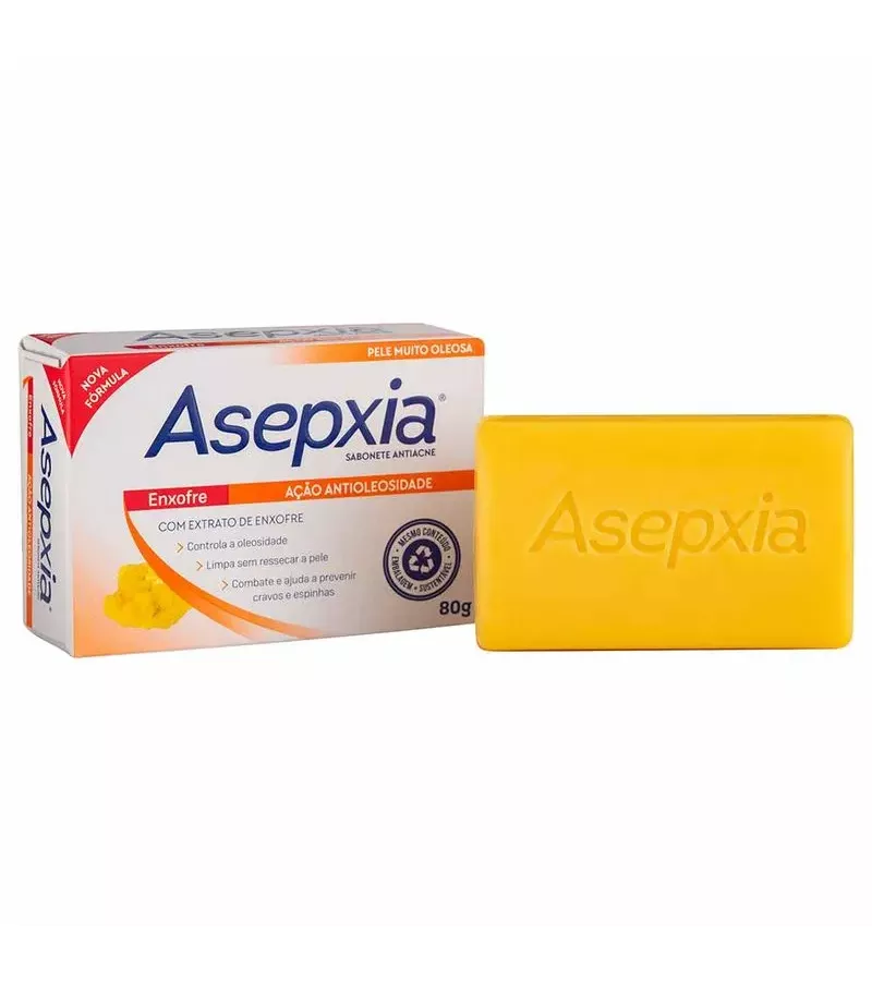 Asepxia Sabonete Antiacne Enxofre Ação Antioleosid... - AIKO COSMÉTICOS