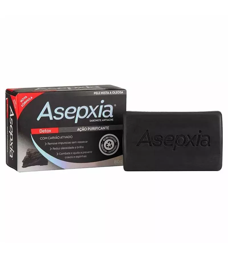 Asepxia Sabonete Antiacne Detox Ação Purificante 8... - AIKO COSMÉTICOS