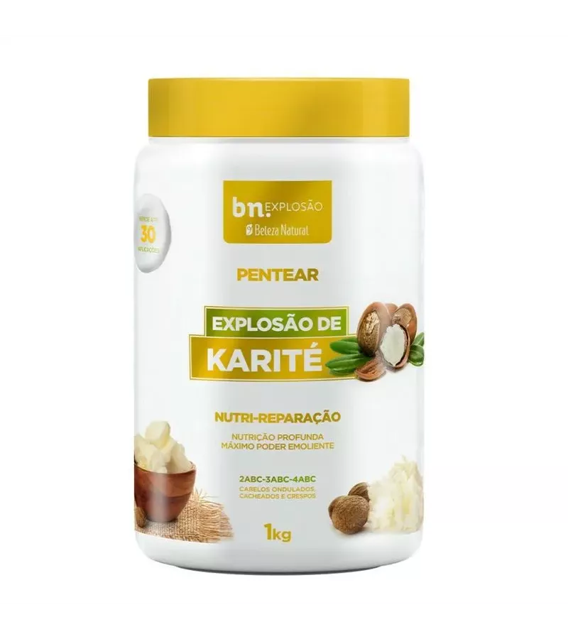 Beleza Natural Pentear Explosão De Karité 1kg - AIKO COSMÉTICOS