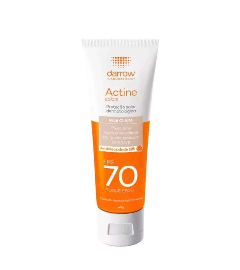 Actine Protetor Solar Facial FPS70 Efeito Base Tom... - AIKO COSMÉTICOS