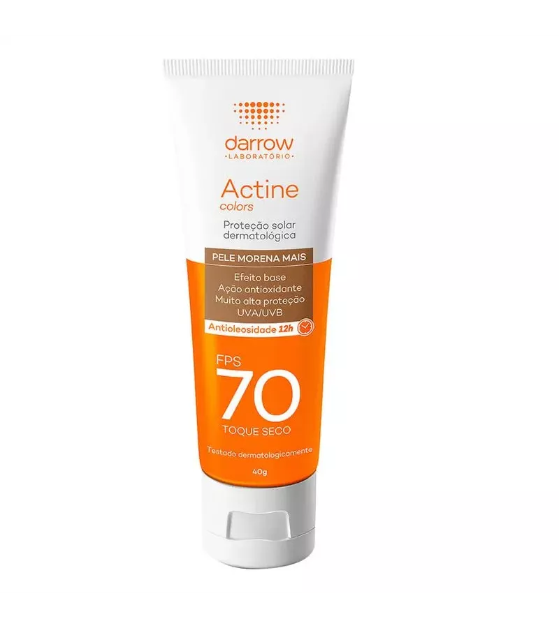 Actine Protetor Solar Facial FPS70 Efeito Base Tom... - AIKO COSMÉTICOS