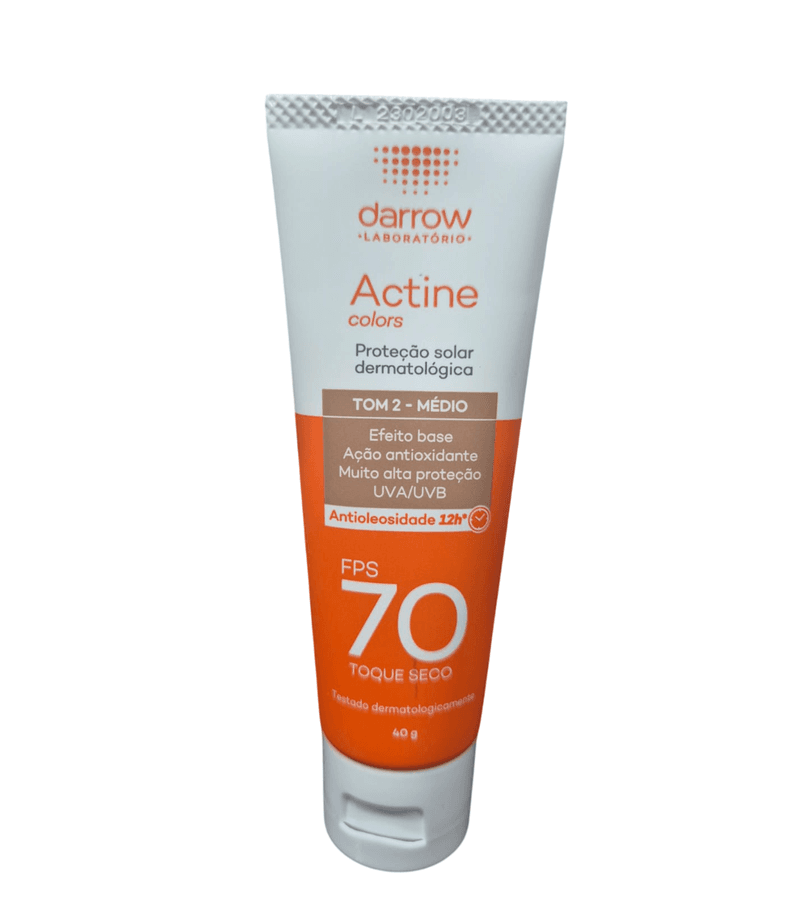 Actine Protetor Solar Facial FPS70 Efeito Base Tom... - AIKO COSMÉTICOS
