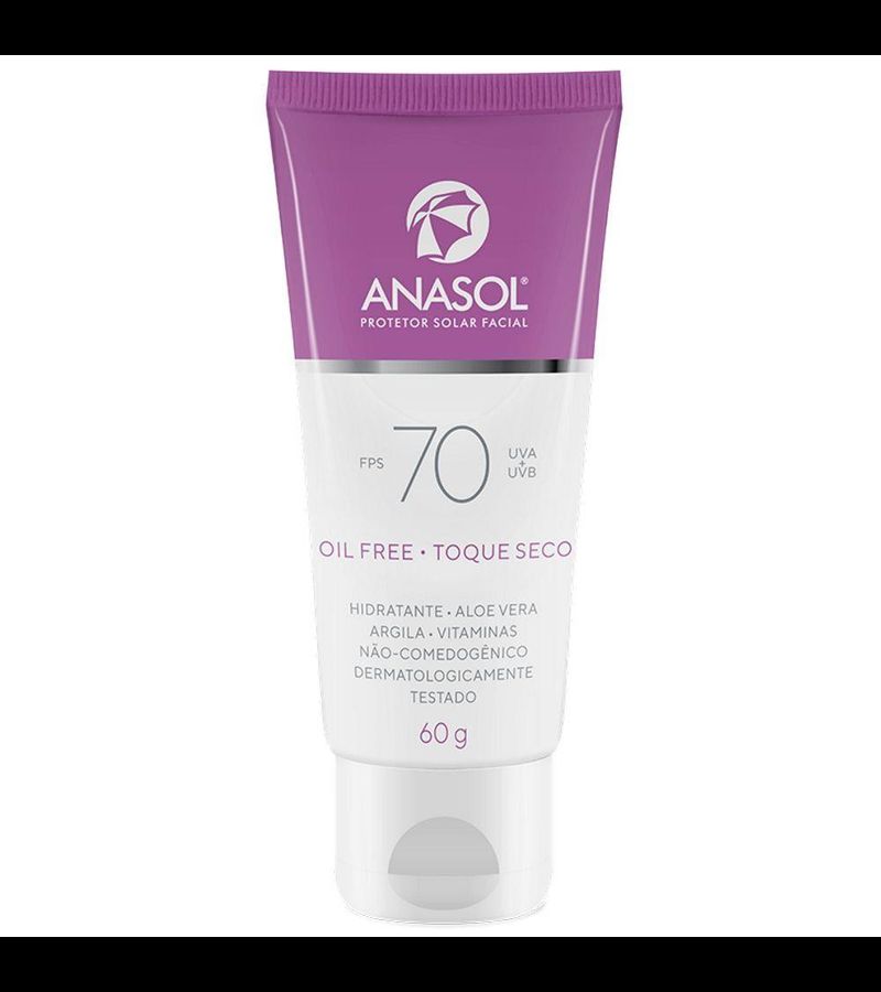 Anasol Protetor Solar Facial FPS 70 Oil Free - Toq... - AIKO COSMÉTICOS