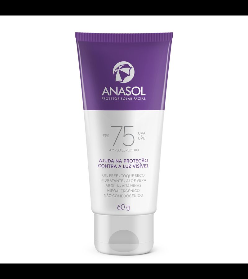 Anasol Protetor Solar Facial FPS 75 60g - AIKO COSMÉTICOS