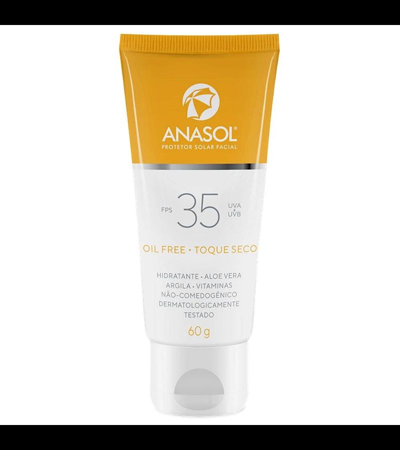 Anasol Protetor Solar Facial FPS 35 Oil Free - Toq... - AIKO COSMÉTICOS