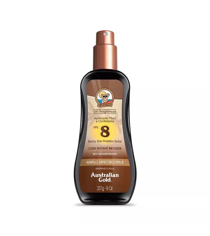 Protetor Solar FPS8 Spray Gel Instante Bronzer 237 - AIKO COSMÉTICOS