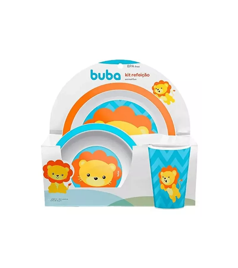 Kit Refeição Animal Fun Leão - AIKO COSMÉTICOS