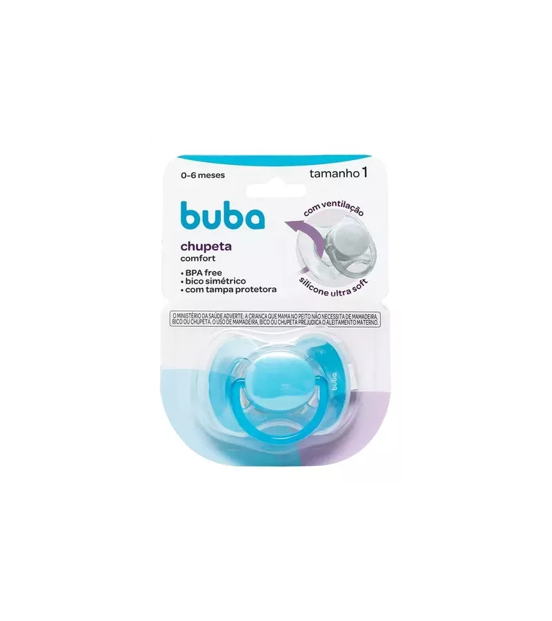 Chupeta Comfort Tamanho 1 ( 0 a 6 meses) azul - AIKO COSMÉTICOS