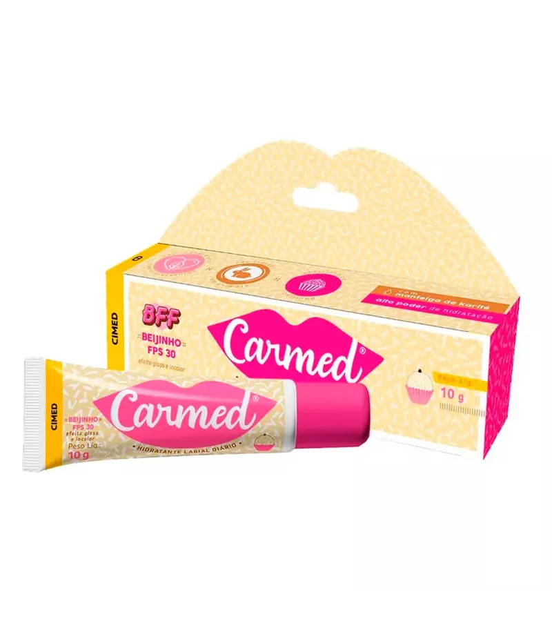 Carmed Bff Beijinho FPS30 Efeito Gloss e Incolor 1... - AIKO COSMÉTICOS
