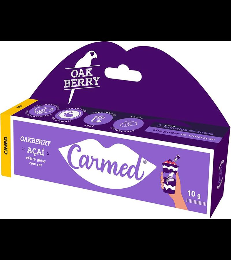 Carmed Açaí Efeito Gloss com cor 10g - AIKO COSMÉTICOS