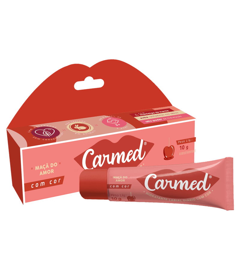 Carmed Maçã do Amor com cor 10g - AIKO COSMÉTICOS