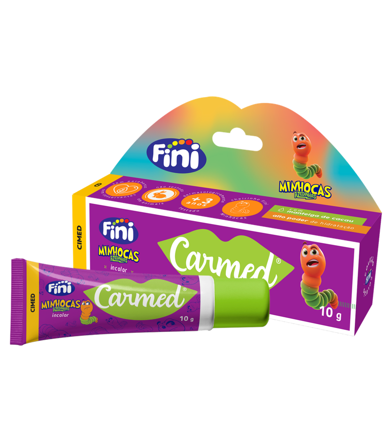 Carmed Fini Minhocas Azedinhas incolor 10g - AIKO COSMÉTICOS
