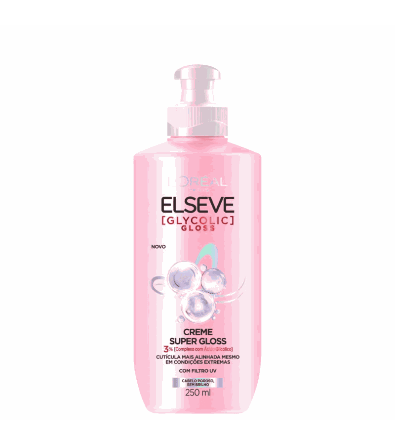 Creme para Pentear Glycolic gloss 250ml - AIKO COSMÉTICOS