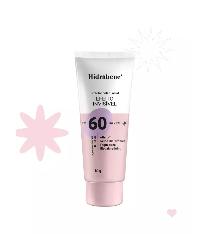 Hidrabene Protetor Solar Facial FPs 60 Efeito Invi... - AIKO COSMÉTICOS
