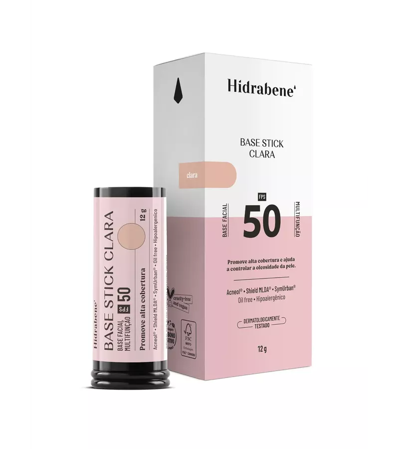 Hidrabene Protetor Solar Base Stick FPS50 Média 12... - AIKO COSMÉTICOS