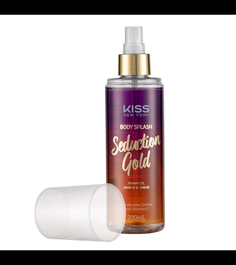 Kiss Body Splash Seduction Gold 200ml - AIKO COSMÉTICOS