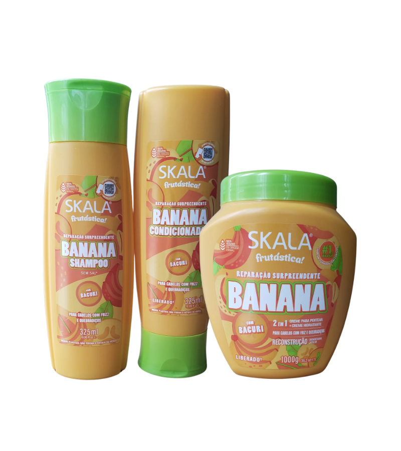 Kit Skala Shampoo+ Condicionador + Tratamento Bana... - AIKO COSMÉTICOS