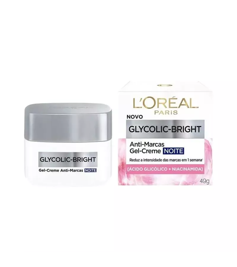 Gel-Creme Anti-Marcas Glycolic-Bright Noite 49g - AIKO COSMÉTICOS
