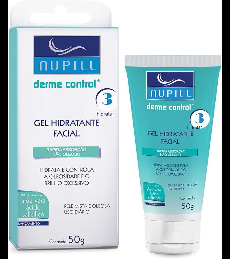 Gel Hidratante Facial Derme Control 50g - AIKO COSMÉTICOS