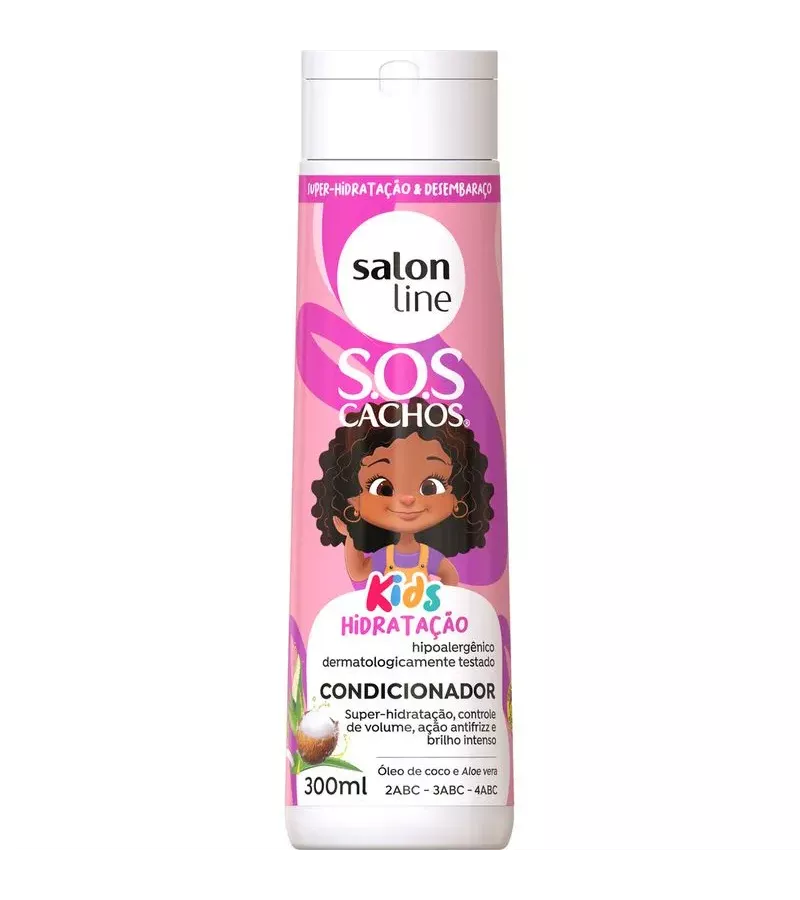 Condicionador S.O.S CACHOS KIDS Hidratação 300ml - AIKO COSMÉTICOS