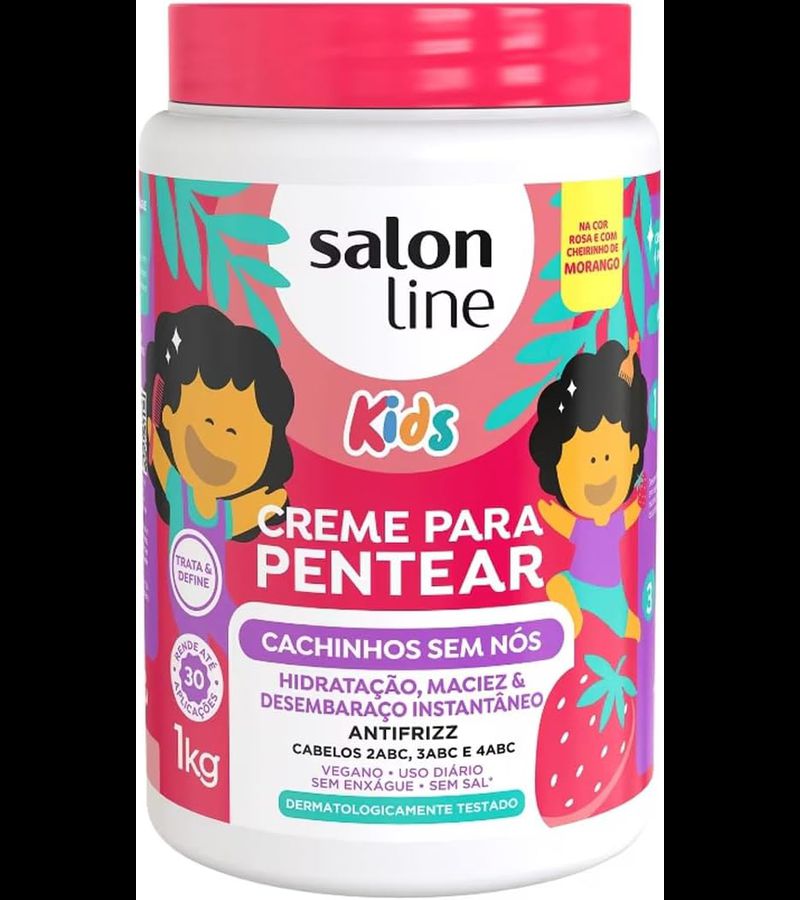 Creme para Pentear Kids Morango Cachinhos sem Nós ... - AIKO COSMÉTICOS