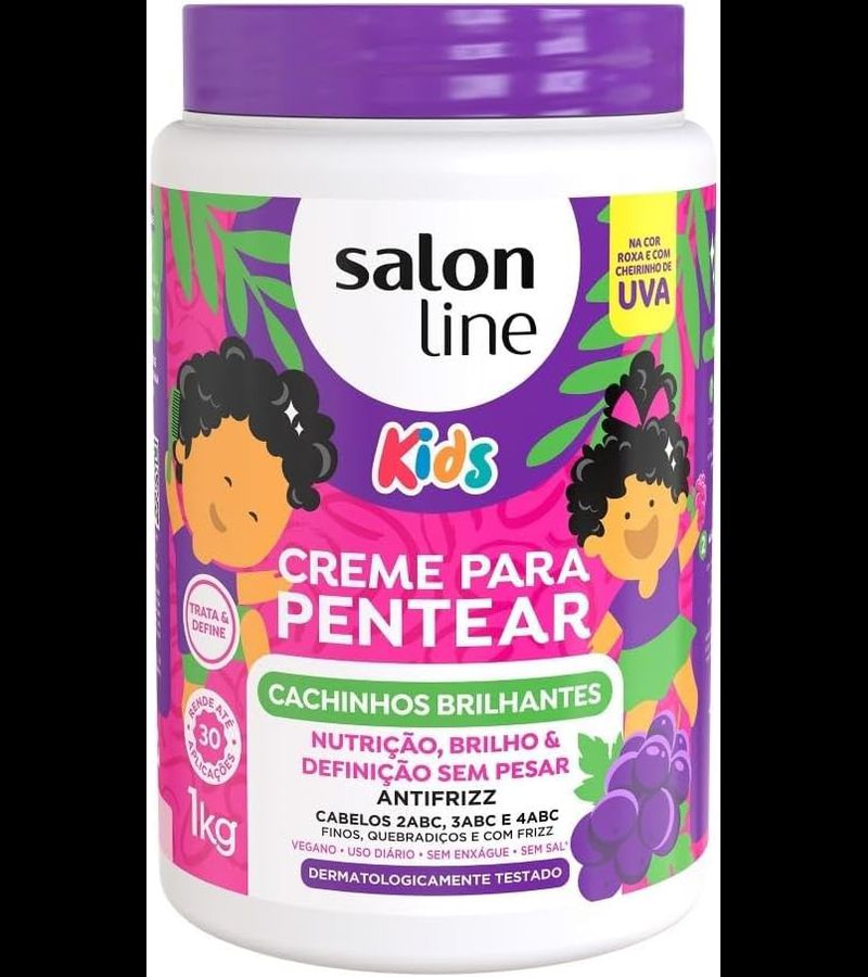 Creme para Pentear Kids Uva Cachinhos Brilhantes 1... - AIKO COSMÉTICOS