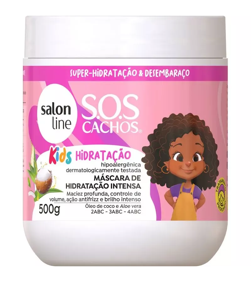 Máscara de tratamento S.O.S CACHOS Kids Hidratação... - AIKO COSMÉTICOS
