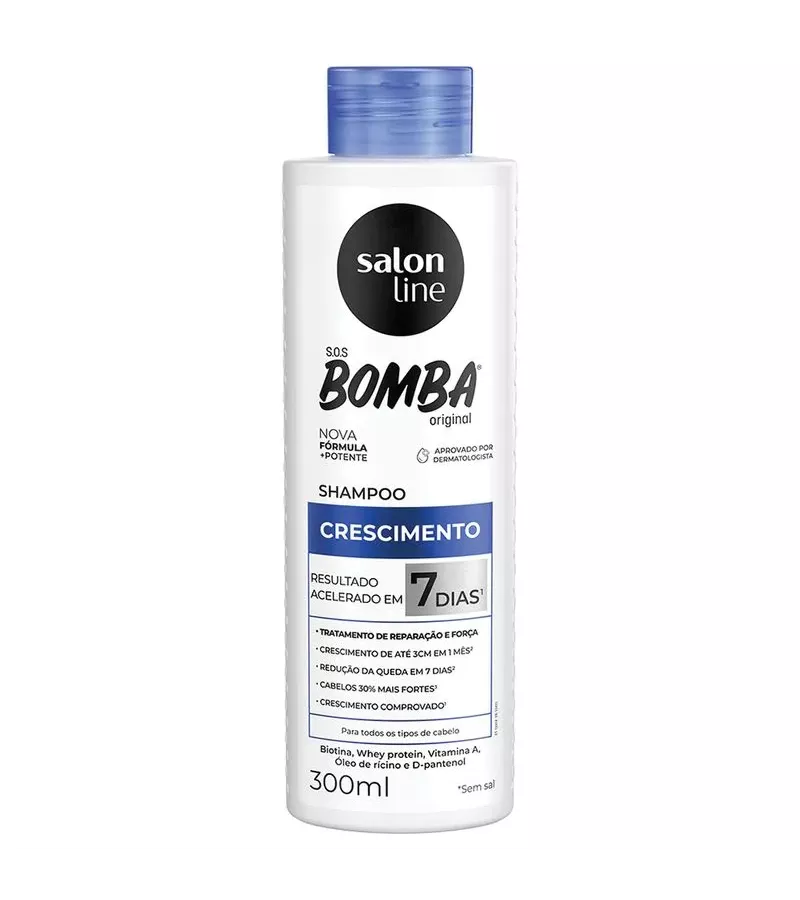Shampoo S.O.S BOMBA Crescimento 300ml - AIKO COSMÉTICOS