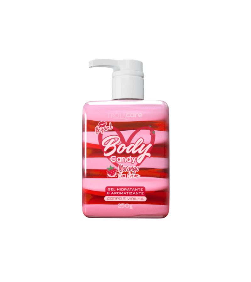 Tróia Care Body Candy Morango com Creme 250g - AIKO COSMÉTICOS