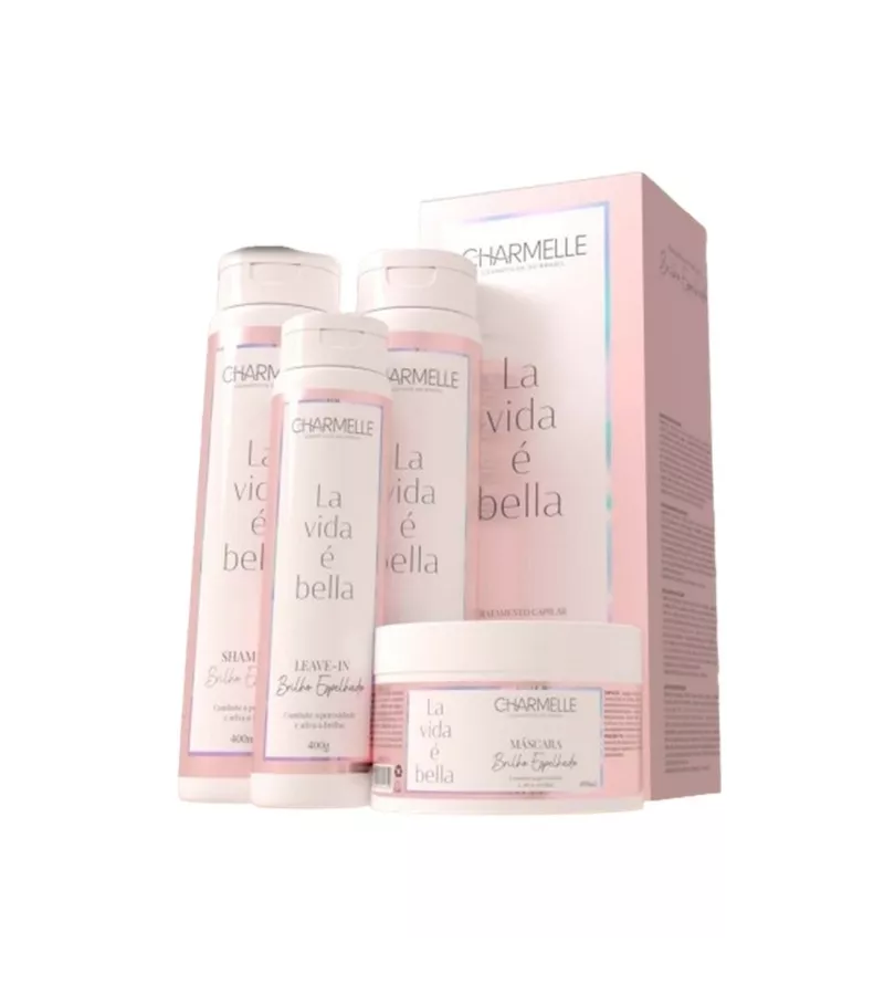 CHARMELLE KIT LA VIDA É BELLA BRILHO ESPELHADO SHA... - AIKO COSMÉTICOS