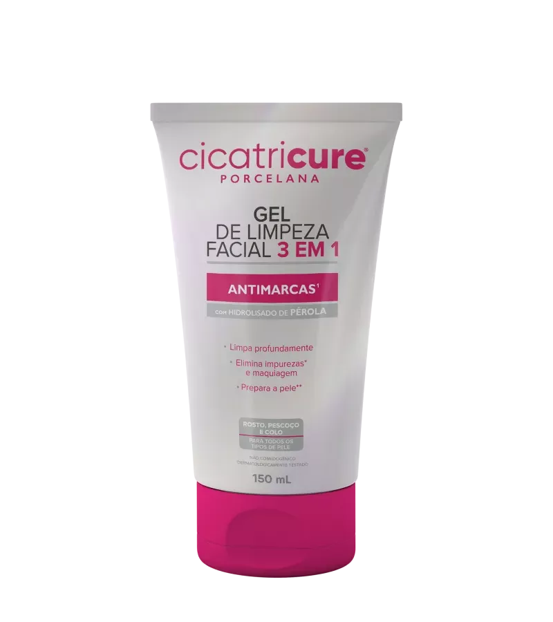 Cicatricure Porcelana 3 em 1 - Gel de Limpeza Faci... - AIKO COSMÉTICOS