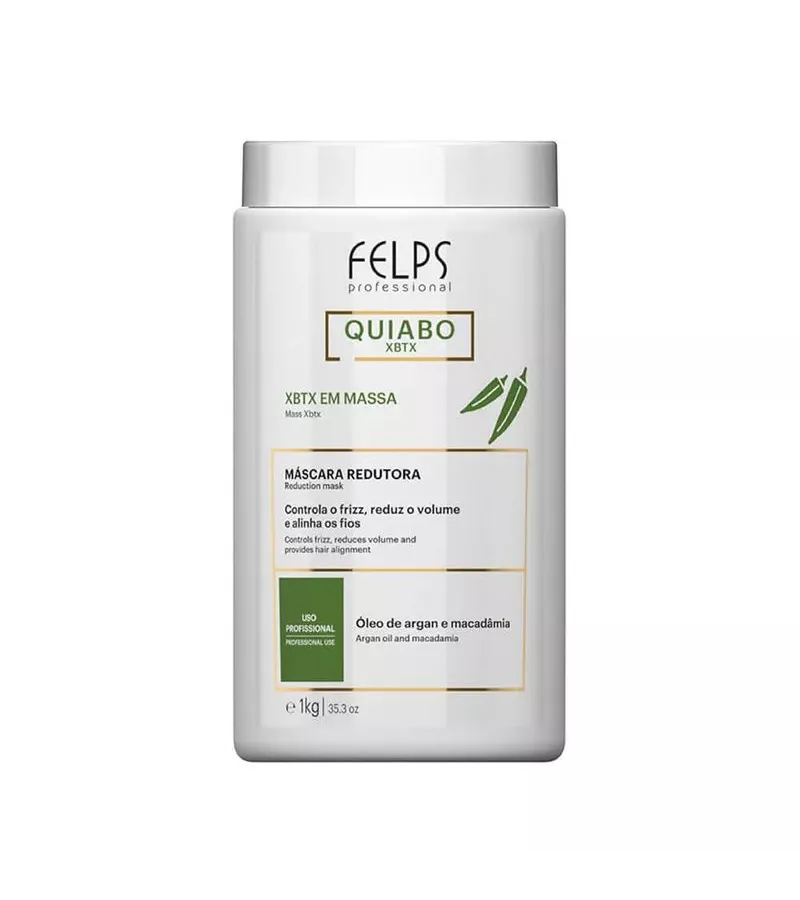 Felps Máscara Redutora Quiabo XBTX em Massa 1kg - AIKO COSMÉTICOS