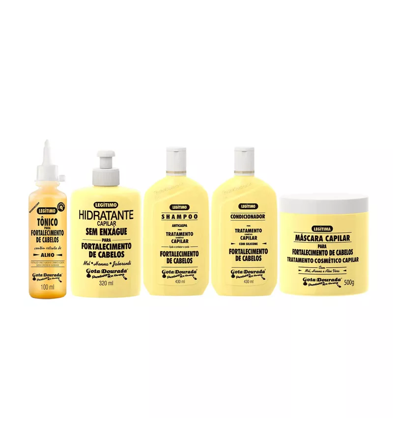 Gota Dourada Kit Fortalecimento Tradicional - AIKO COSMÉTICOS
