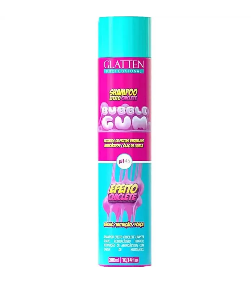 Glatten Shampoo Bubble Gum 300ml - AIKO COSMÉTICOS