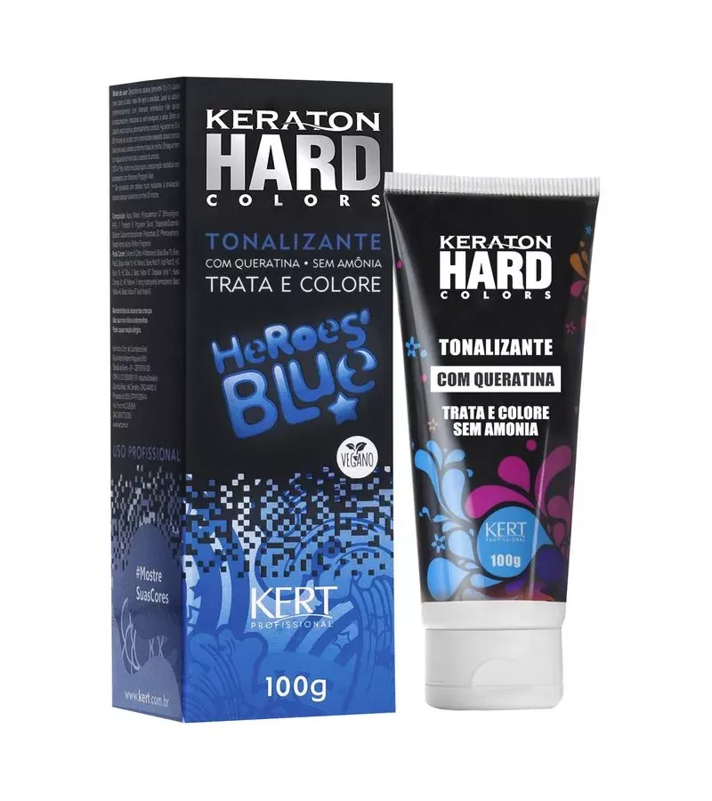  Keraton Hard Tonalizante Colors Heroes Blue 100g - AIKO COSMÉTICOS