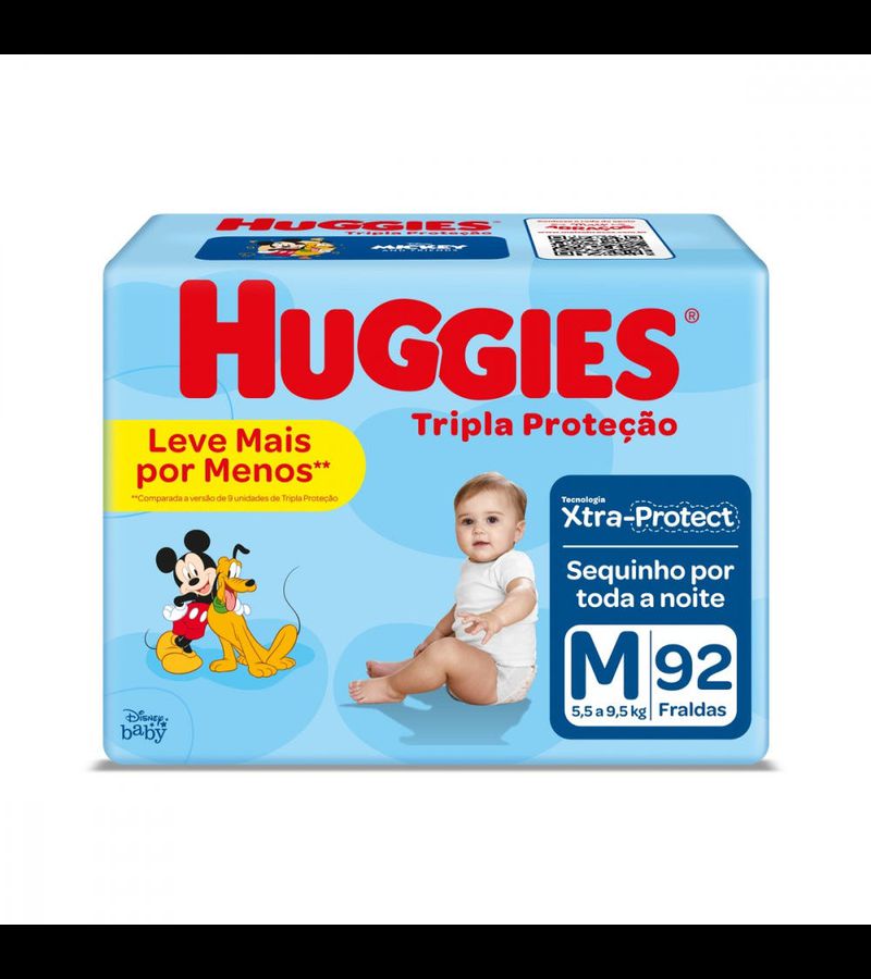 Fralda Huggies Tripla Protecao Hiper M 92un - AIKO COSMÉTICOS