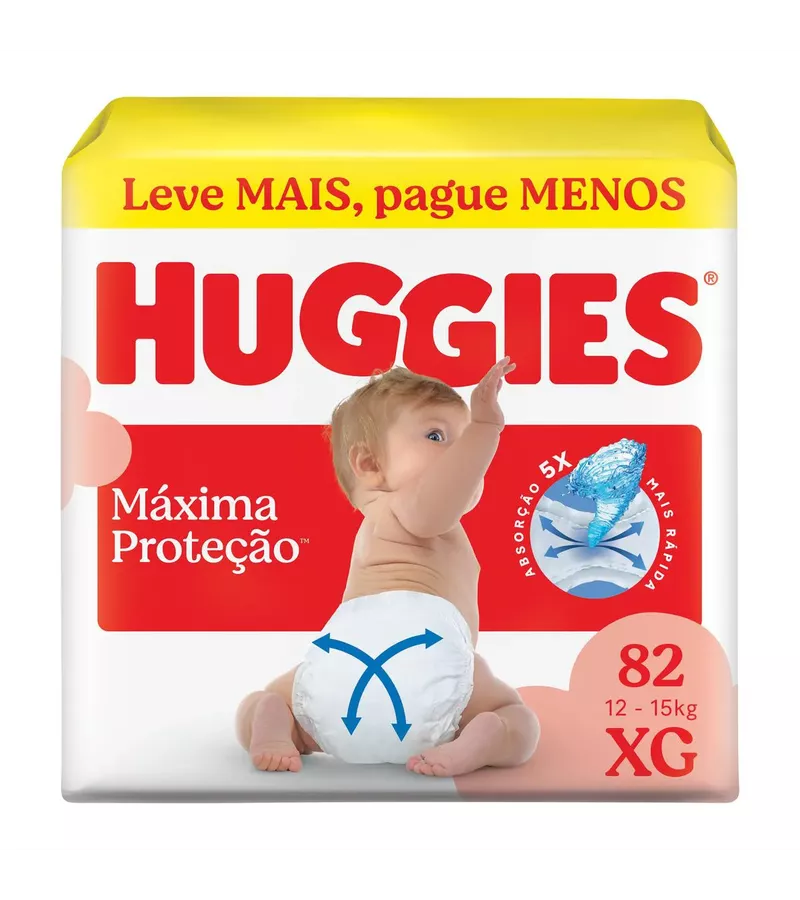 Huggies Fralda Máxima Proteção XG 82 unidades - AIKO COSMÉTICOS