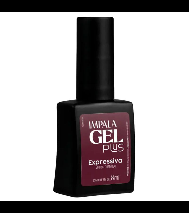 Impala Esmalte Gel Plus Expressiva - Vinho 8ml - AIKO COSMÉTICOS