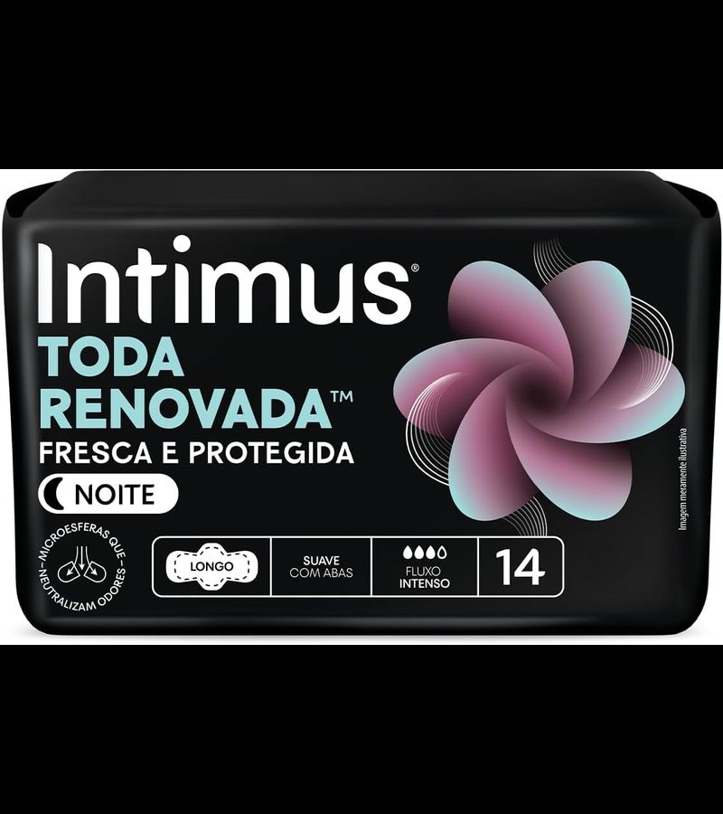 Intimus Absorvente Noturno Discreto Cobertura Suav... - AIKO COSMÉTICOS
