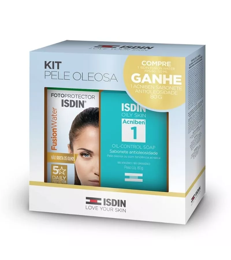 Isdin Kit Protetor Solar Facial Fusion Water Oil C... - AIKO COSMÉTICOS